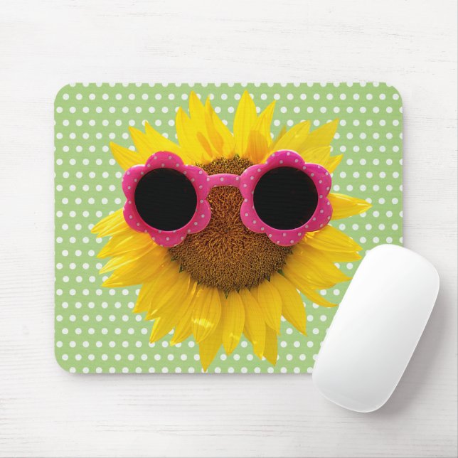 Alfombrilla De Ratón Gafas De Sol En La Almohadilla Del Ratón Sunflower (Con ratón)