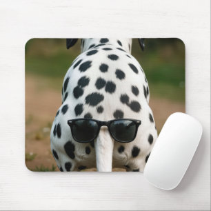 Alfombrilla De Ratón Gafas de sol en la cola de un perro dálmata