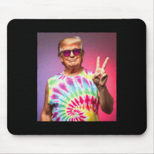 Alfombrilla De Ratón Gafas de sol hippies de estampado tie-dye de Trump