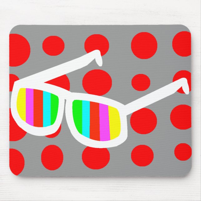 Alfombrilla De Ratón Gafas de sol retras Mousepad (Frente)