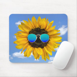Alfombrilla De Ratón Gafas de sol retro en girasol