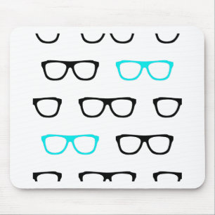 Alfombrilla De Ratón gafas geeky geek azul