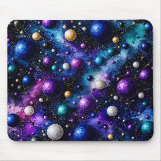 Alfombrilla De Ratón Galaxia de Medianoche Burbujas Poly
