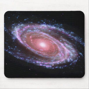 Alfombrilla De Ratón Galaxia espiral rosada Mousepad
