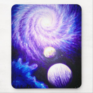 Alfombrilla De Ratón Galaxia y planetas