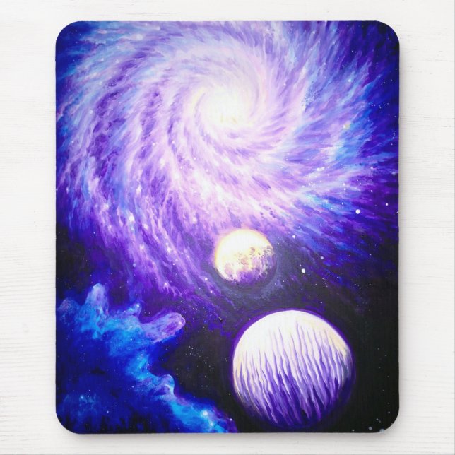 Alfombrilla De Ratón Galaxia y planetas (Frente)