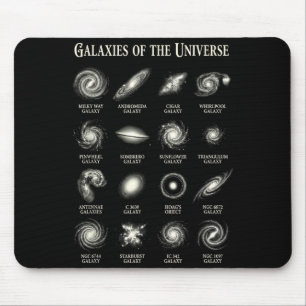 Alfombrilla De Ratón Galaxias Del Universo Carta De Astronomía Espacial