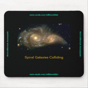 Alfombrilla De Ratón Galaxias espirales Mousepad que choca