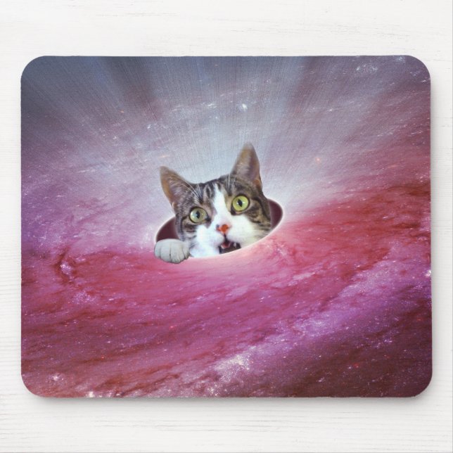 Alfombrilla De Ratón Galaxy Space Cats LOL Funny Mousepad (Frente)