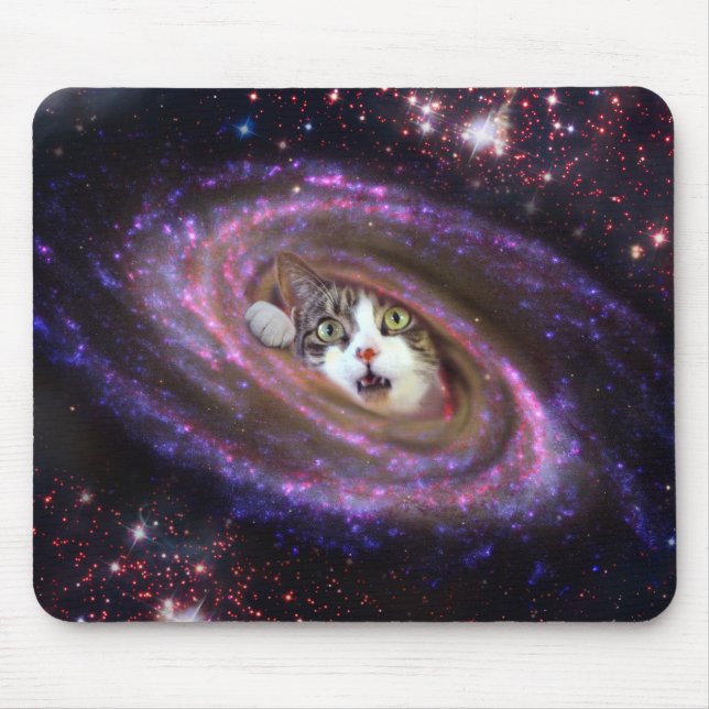 Alfombrilla De Ratón Galaxy Space Cats LOL Mousepad (Horizontal) (Frente)