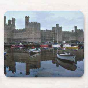 Alfombrilla De Ratón Gales, castillo de Caernarfon, uno de los