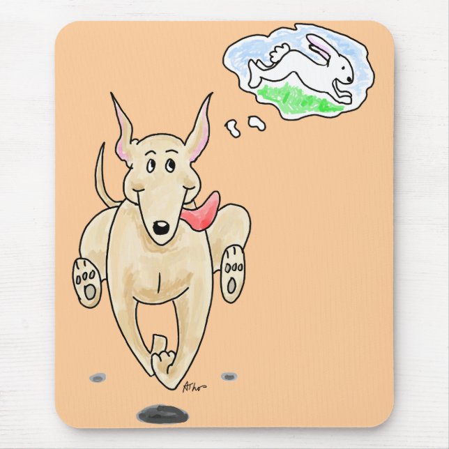 Alfombrilla De Ratón Galgo corriente Mousepad (Frente)