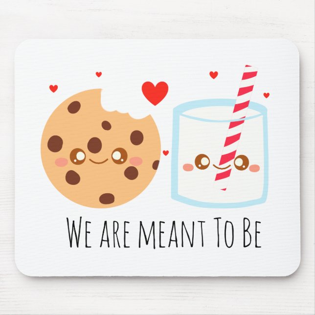 Alfombrilla De Ratón Galleta De Chip De Chocolate Y Vidrio De Leche (Frente)