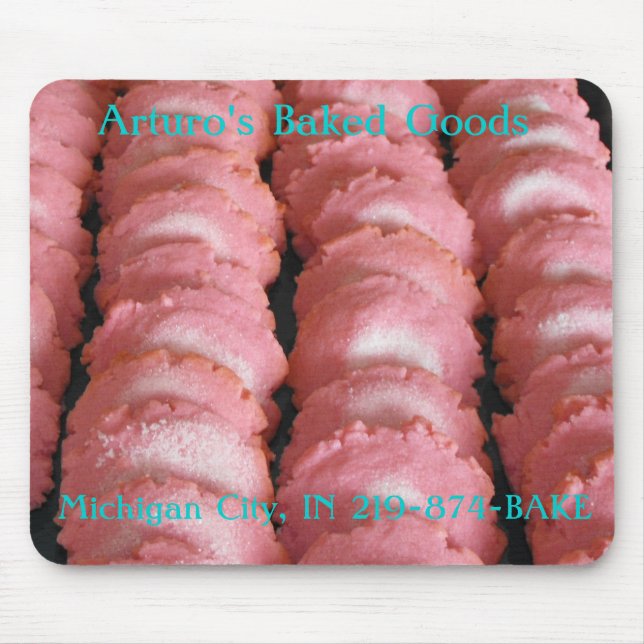 Alfombrilla De Ratón Galleta rosada Mousepad (Frente)