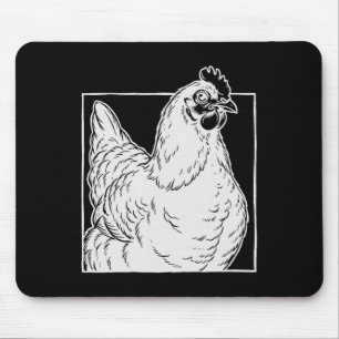 Alfombrilla De Ratón Gallo Australorp Negro - Arte Vintage de Granjas