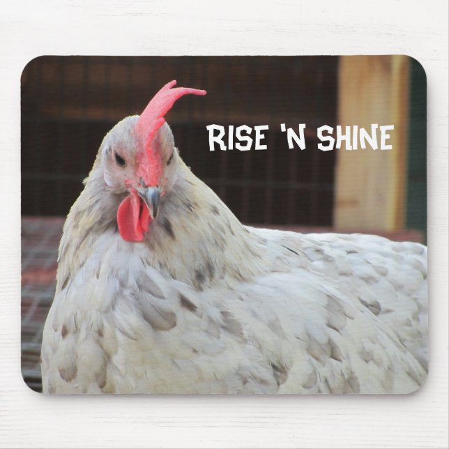 Alfombrilla De Ratón Gallo con dicho matutino (Frente)