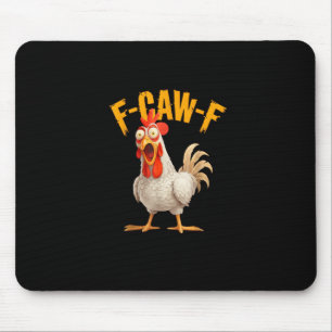 Alfombrilla De Ratón Gallo de granja divertido F-Awk-F F-Caw-F Pun Retr
