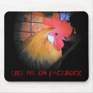 Alfombrilla De Ratón Gallo dice Me gusta en Facebock meme