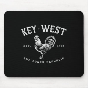 Alfombrilla De Ratón Gallo divertido de Key West, gallo pollo amanecer 