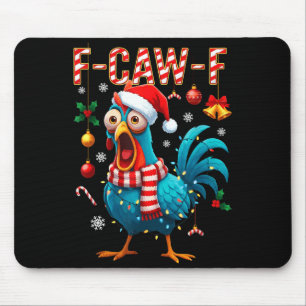 Alfombrilla De Ratón Gallo divertido meme F-caw-f Pollo gracioso Fcawk