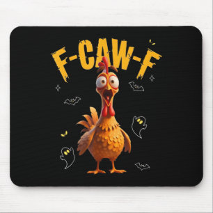 Alfombrilla De Ratón Gallo espeluznante F-caw-f Fantasma