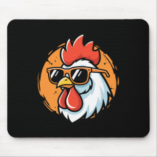 Alfombrilla De Ratón Gallo genial con gafas de sol, pollo