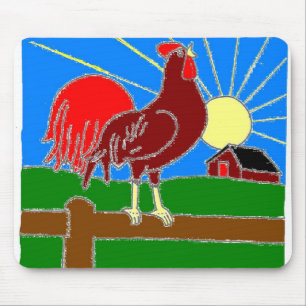 Alfombrilla De Ratón Gallo y Sun Mousepad