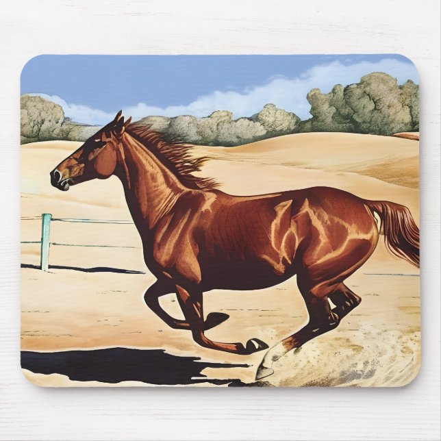 Alfombrilla De Ratón Galloping Horse Mouse Pad (Frente)