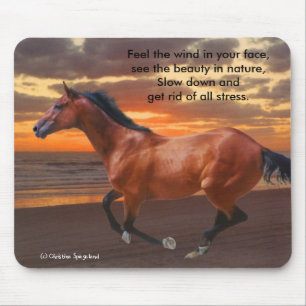 Alfombrilla De Ratón Galloping Thoroughbred Ocean Mousepad