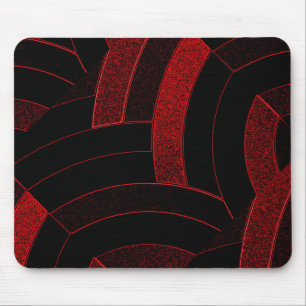 Alfombrilla De Ratón galón negro/rojo elegante contemporáneo elegante