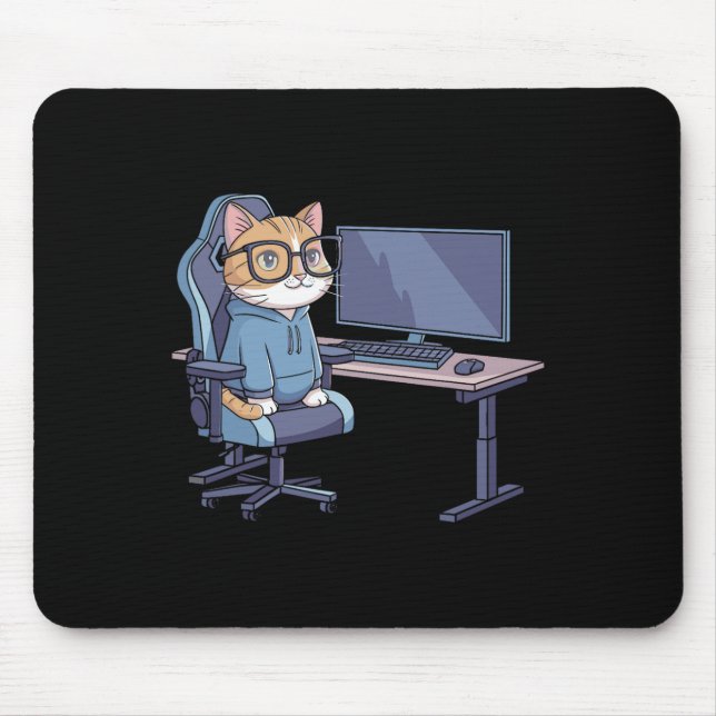 Alfombrilla De Ratón Gamer Cat Squad Funny Meme 1  (Frente)