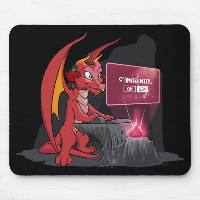 Alfombrilla De Ratón Gamer del Dragón Rojo (Frente)