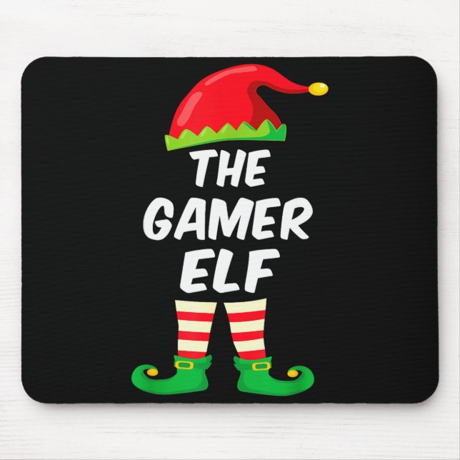Alfombrilla De Ratón Gamer Elf Family Matching Funny Christmas Costume  (Frente)