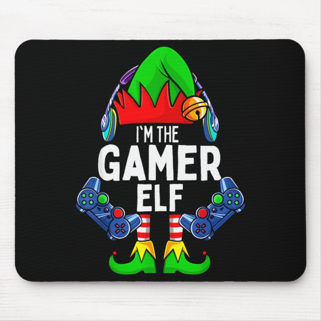 Alfombrilla De Ratón Gamer Elf Matching Family Christmas  (Frente)