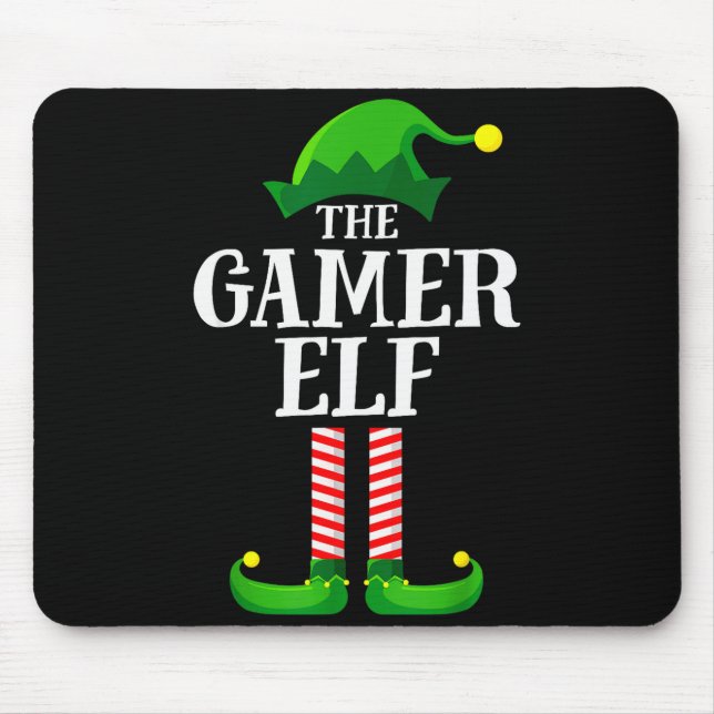 Alfombrilla De Ratón Gamer Elf Matching Family Group Christmas Party Py (Frente)