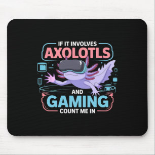 Alfombrilla De Ratón Gamer Kawaii Axolotl Anime Tema Diversión Para Tod
