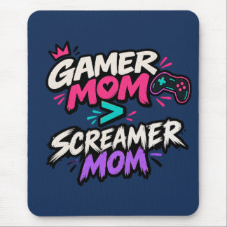 Alfombrilla De Ratón Gamer Mamá vs Screamer Mamá Diversión jugando