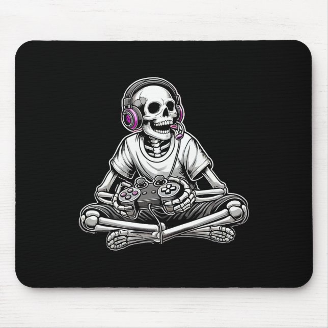 Alfombrilla De Ratón Gamer Skeleton Halloween (Frente)