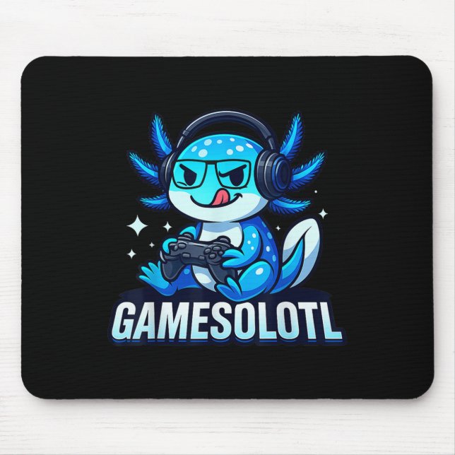 Alfombrilla De Ratón Gamesolotl Axolotl Fish Gamer Gaming Anime Video G (Frente)