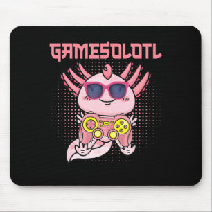 Alfombrilla De Ratón Gamesolotl Axolotl Video Gamer Kawaii Anime Kids B