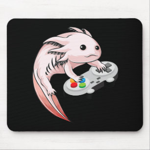 Alfombrilla De Ratón Gamesolotl Axolotl Videojuegos Kawaii Anime