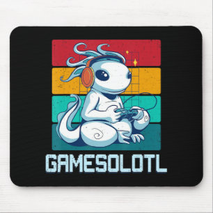 Alfombrilla De Ratón Gamesolotl Cute Axolotl Video Gamer Kawaii Anime B