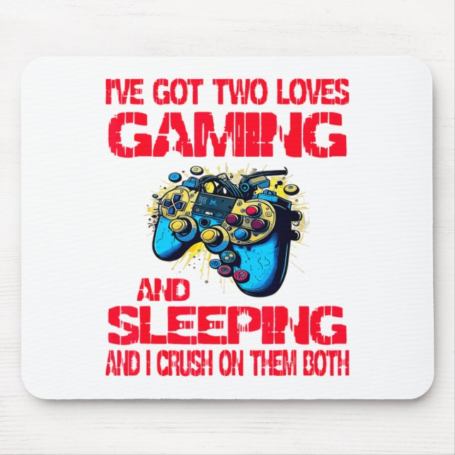 Alfombrilla De Ratón Gaming And Sleeng Gamer Valentines Day Boys Kids  (Frente)