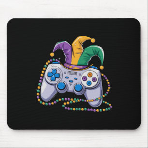 Alfombrilla De Ratón Gaming Mardi Gras Video Game Controller Jester Par