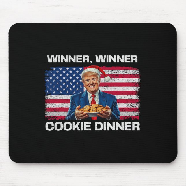 Alfombrilla De Ratón Ganador Cookie Dinner Funny Trump 2024 47th (Frente)