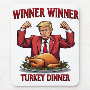 Alfombrilla De Ratón Ganador de la cena en Turquía Trump Día de Acción