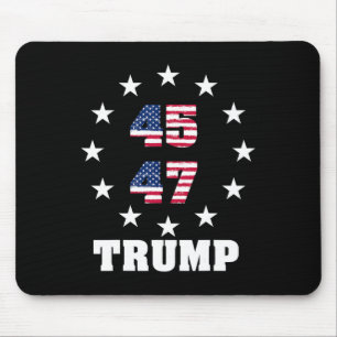 Alfombrilla De Ratón Ganador de Trump 45 47 Bandera Estadounidense 2024