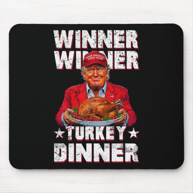 Alfombrilla De Ratón Ganador gracioso de cena en Turquía Thanksgivi (Frente)