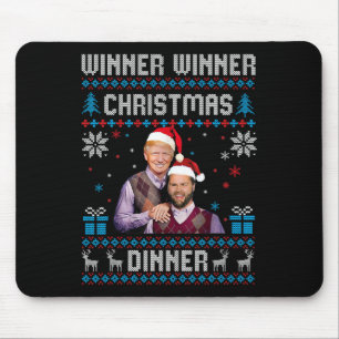 Alfombrilla De Ratón Ganador Navidad cena Santa Trump fea sw