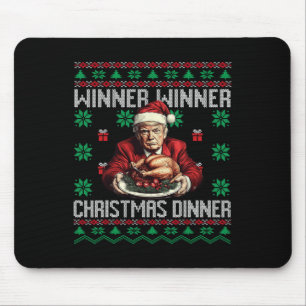 Alfombrilla De Ratón Ganador Navidad cena Santa Trump fea sw